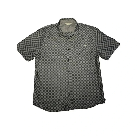 Vans Men's 2XL Gray and Checkered Long Sleeve Button-Up Shirt Casual - Picture 1 of 6